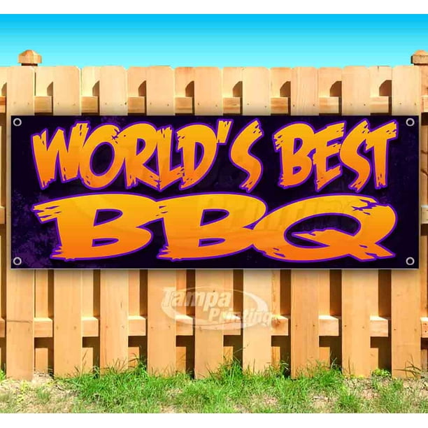 New World Famous BBQ 13 oz Heavy Duty Vinyl Banner Sign with Metal Grommets Store Many Sizes Available Advertising Flag, New World Famous BBQ 13 oz Heavy Duty Vinyl Banner Sign with Metal Grommets Store Many Sizes Available Advertising Flag,